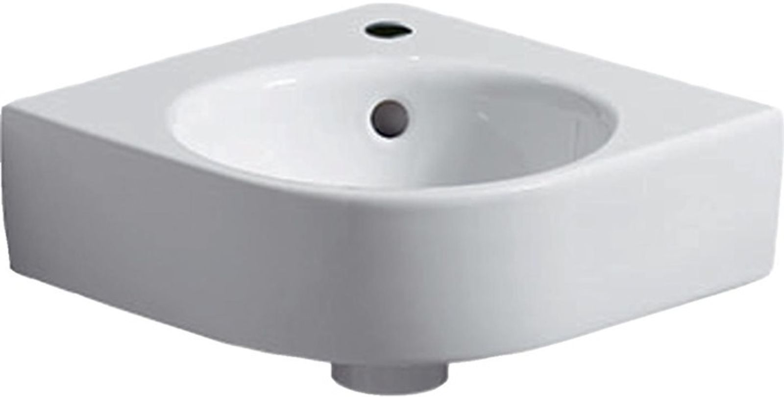 Geberit Renova Compact Eck-HWB, 45x39,5c m. Hl., m. Ül., weiß