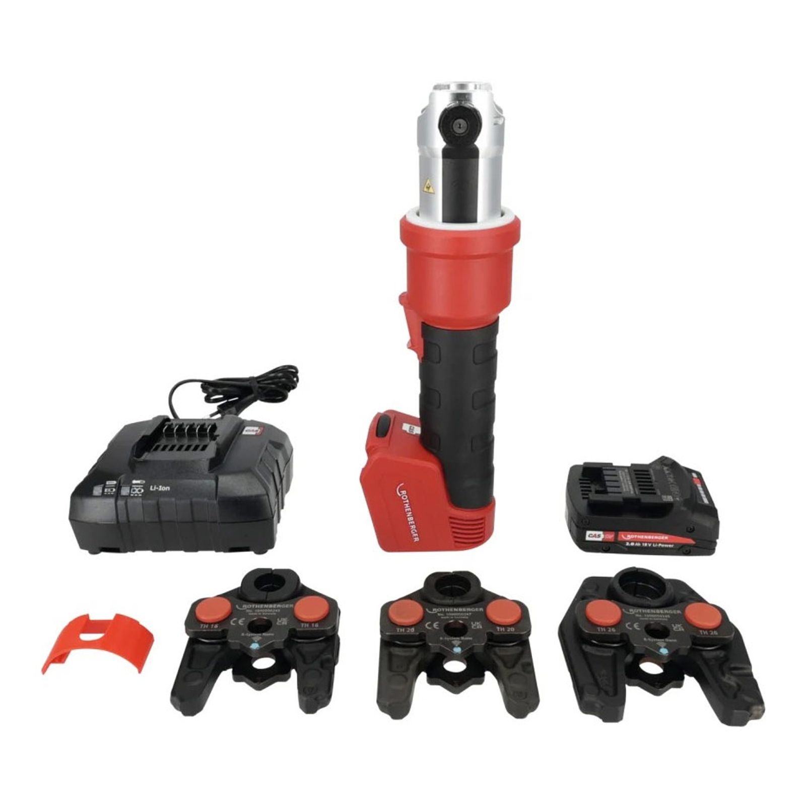 Rothenberger ROMAX NANO iJAWs Hybrid-Pressmaschine Set, TH, 16-20-26mm + Akku 2Ah, CAS
