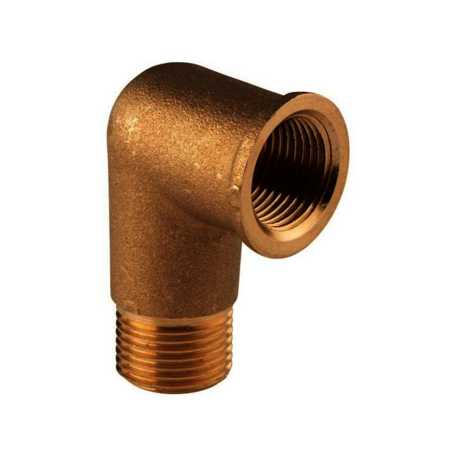 Messing Gewinde-Fitting 90° Winkel 3/8"IG - 3/8"AG (DN 10) - schwere Ausführung