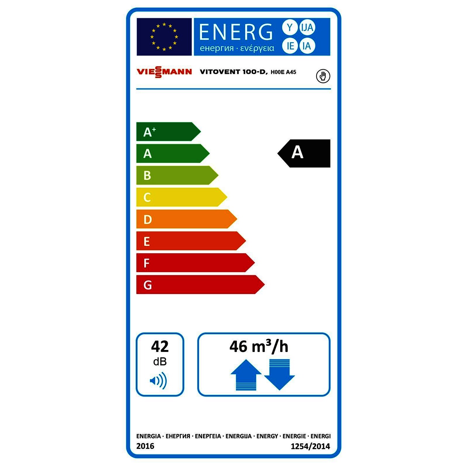 Viessmann Vitovent 100-D dezentrales Lüftungsgerät, Typ H00E A45