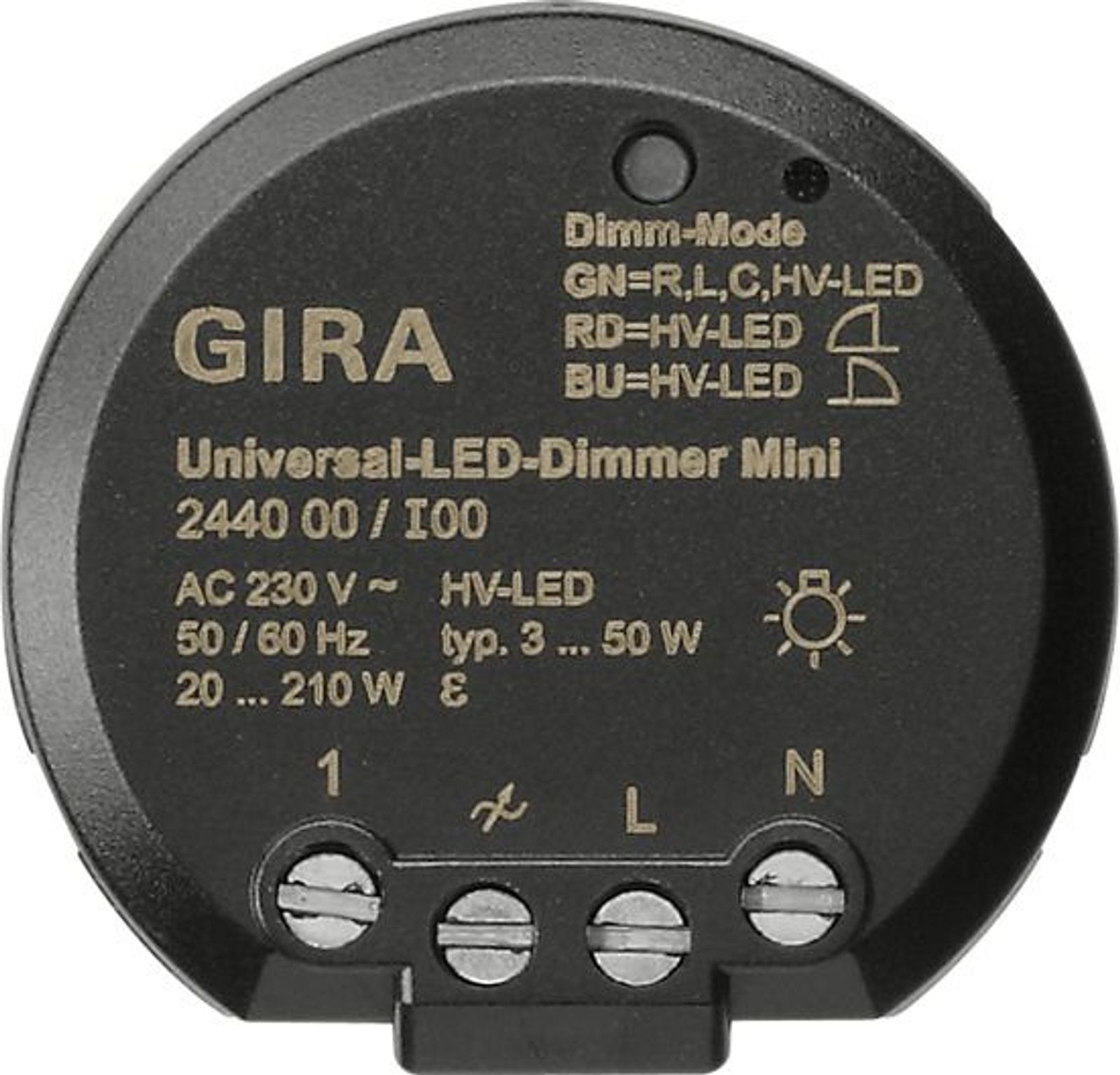 Gira LED-Dimmer 20-210W UP System 3000 244000 Lichtwertspeicher