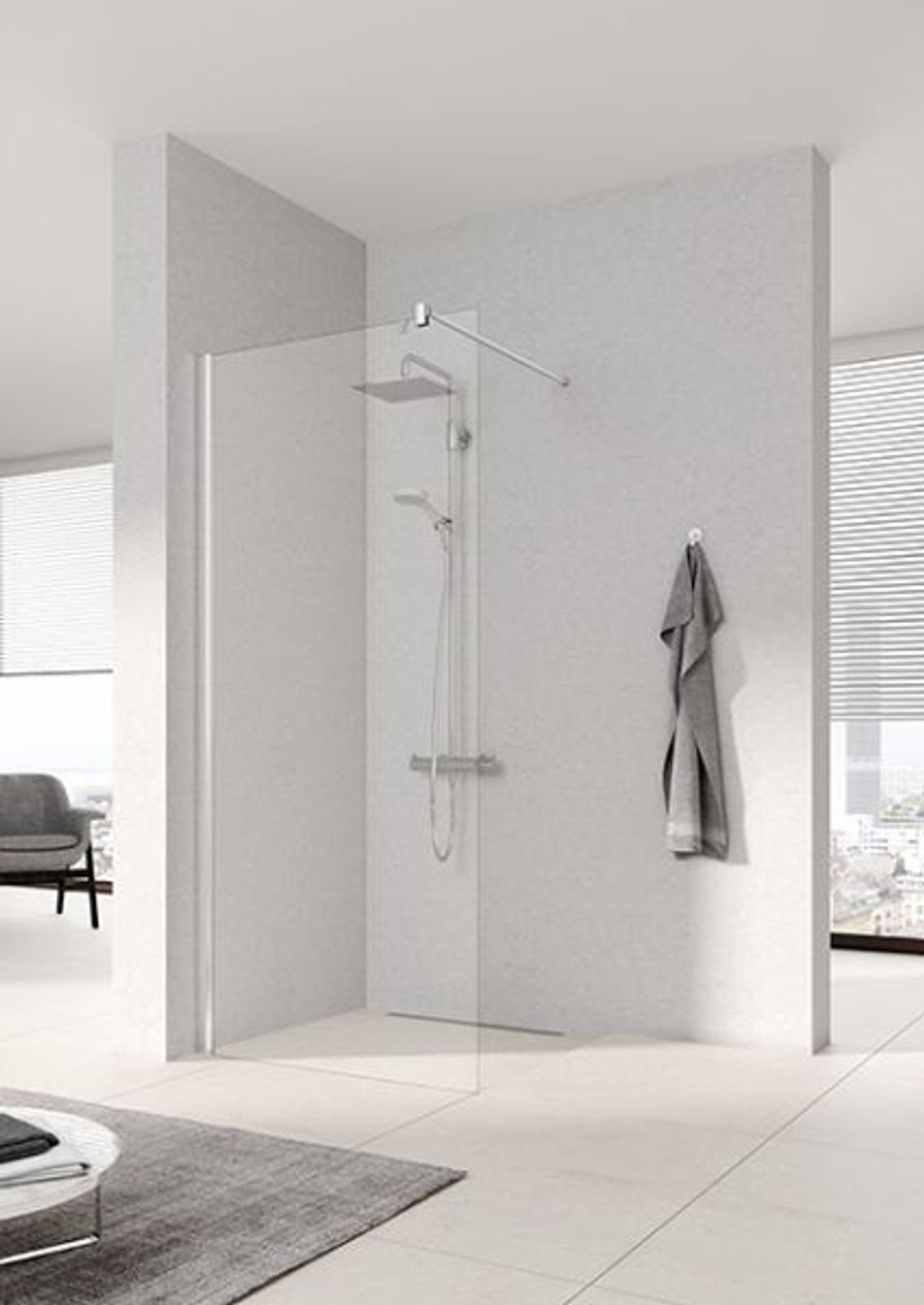 Kermi WALK-IN PEGA TWF 1000x2000mm BV:980-1005 SIHG ESG klar