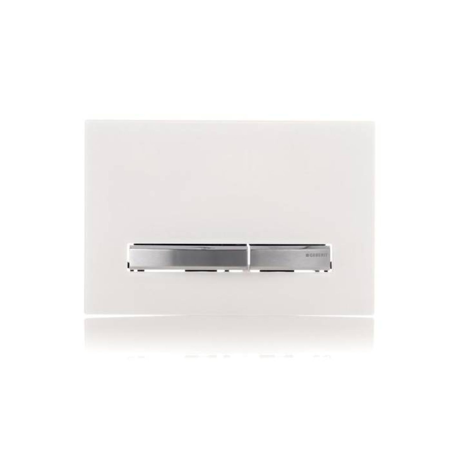 GEBERIT Betätigungsplatte SIGMA50 für 2-Mengen-Spülung, KS, weiss-alpin / chrom-gebürstet
