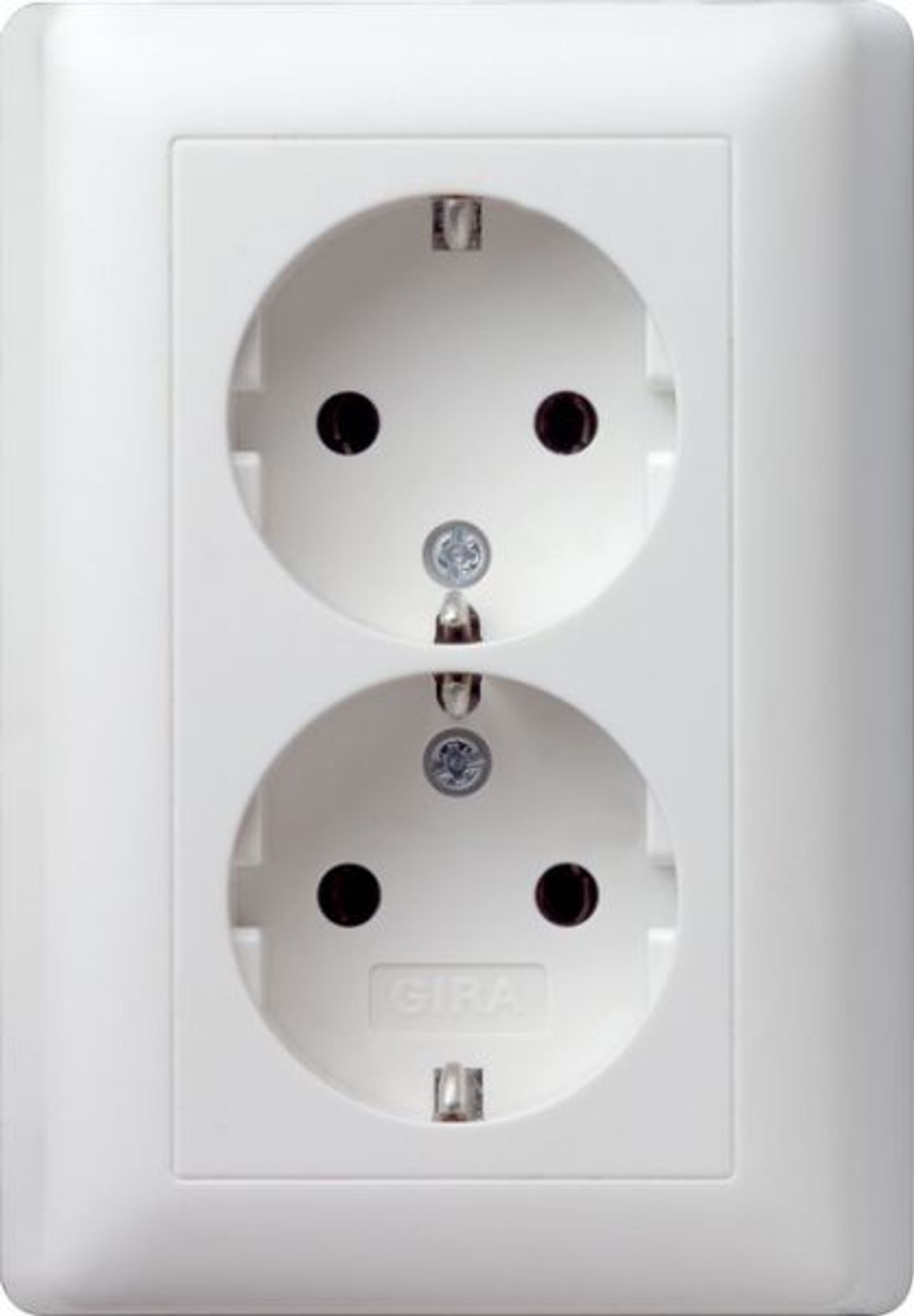 Gira Steckdose 2-fach reinweiß mit UP IP20 Standard 55 078004 Schutzkontakt