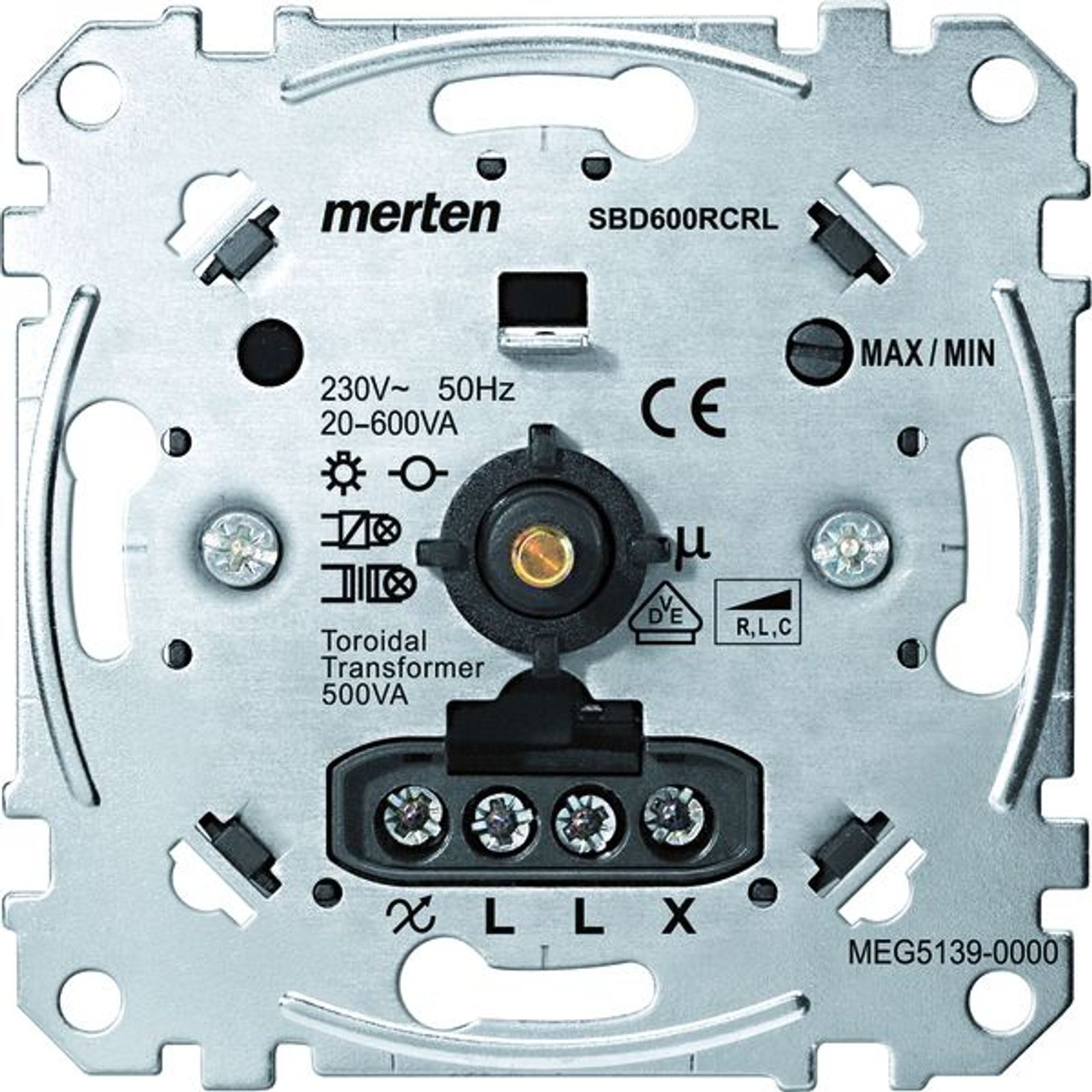Merten Dimmer Dreh/Druckkn uni 20-600W MEG5139-0000 UP