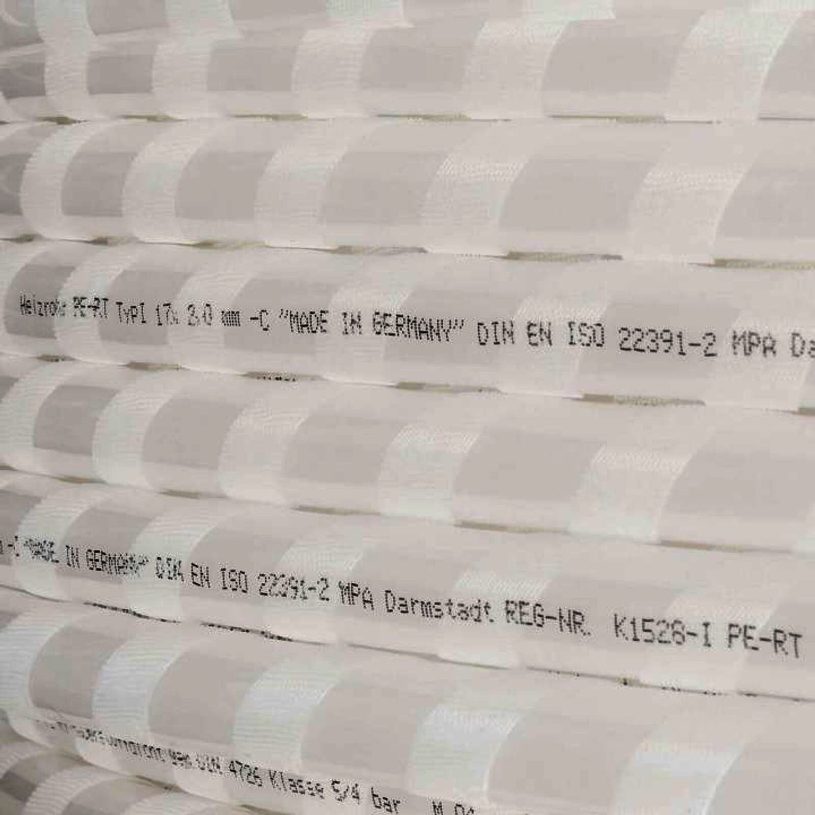 200 m Klettrohr PE-RT 17 x 2 mm 5-Schicht Fußbodenheizungsrohr