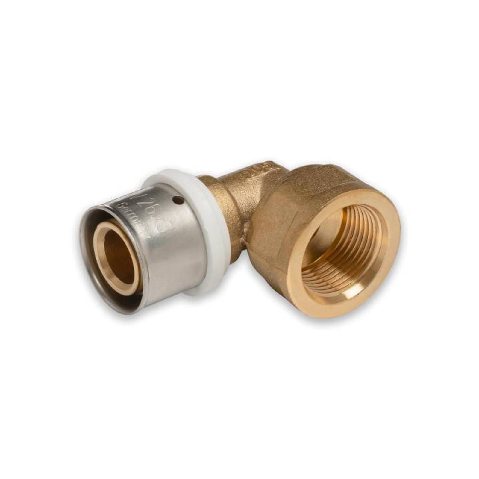 Selfio-Press Aluverbund Pressfitting  Übergangswinkel Innengewinde 26 x 3 - 3/4" TH + U Kontur DVGW