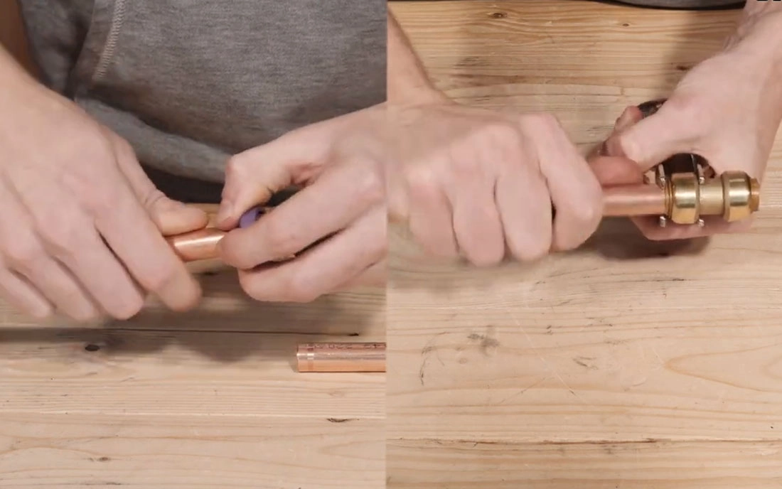 Installation eines Steckfitting-Systems