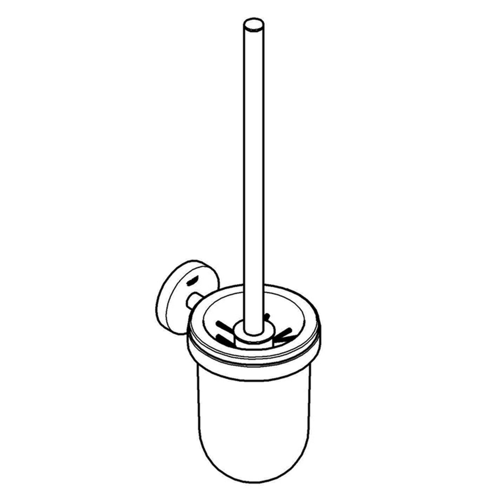 Toilettenbürstengarnitur Essentials 40374_1 Wandmontage chrom