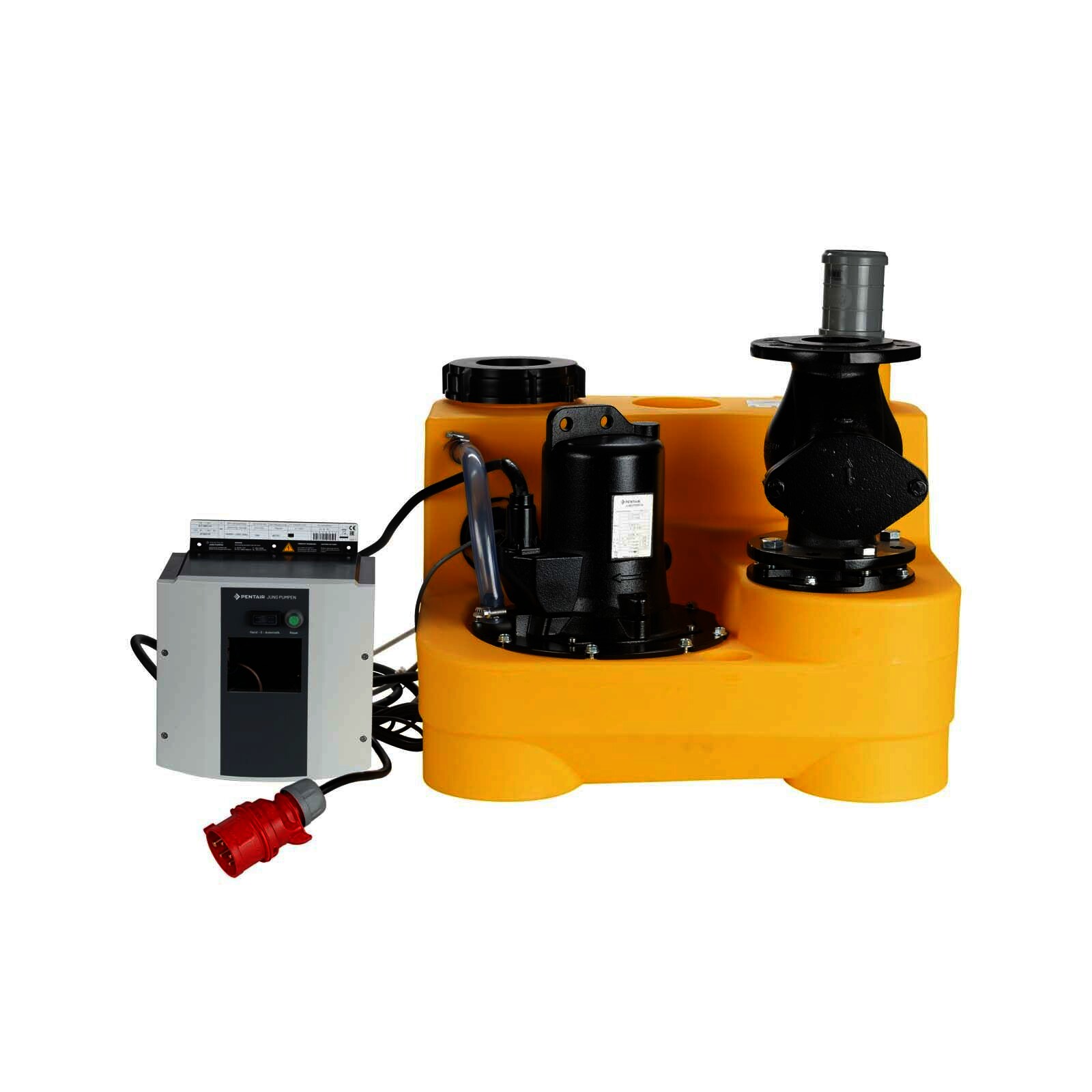 Jung Pumpen Fäkalienhebeanlage COMPLI 400 (400V) mit montierter Rückschlagklappe R80