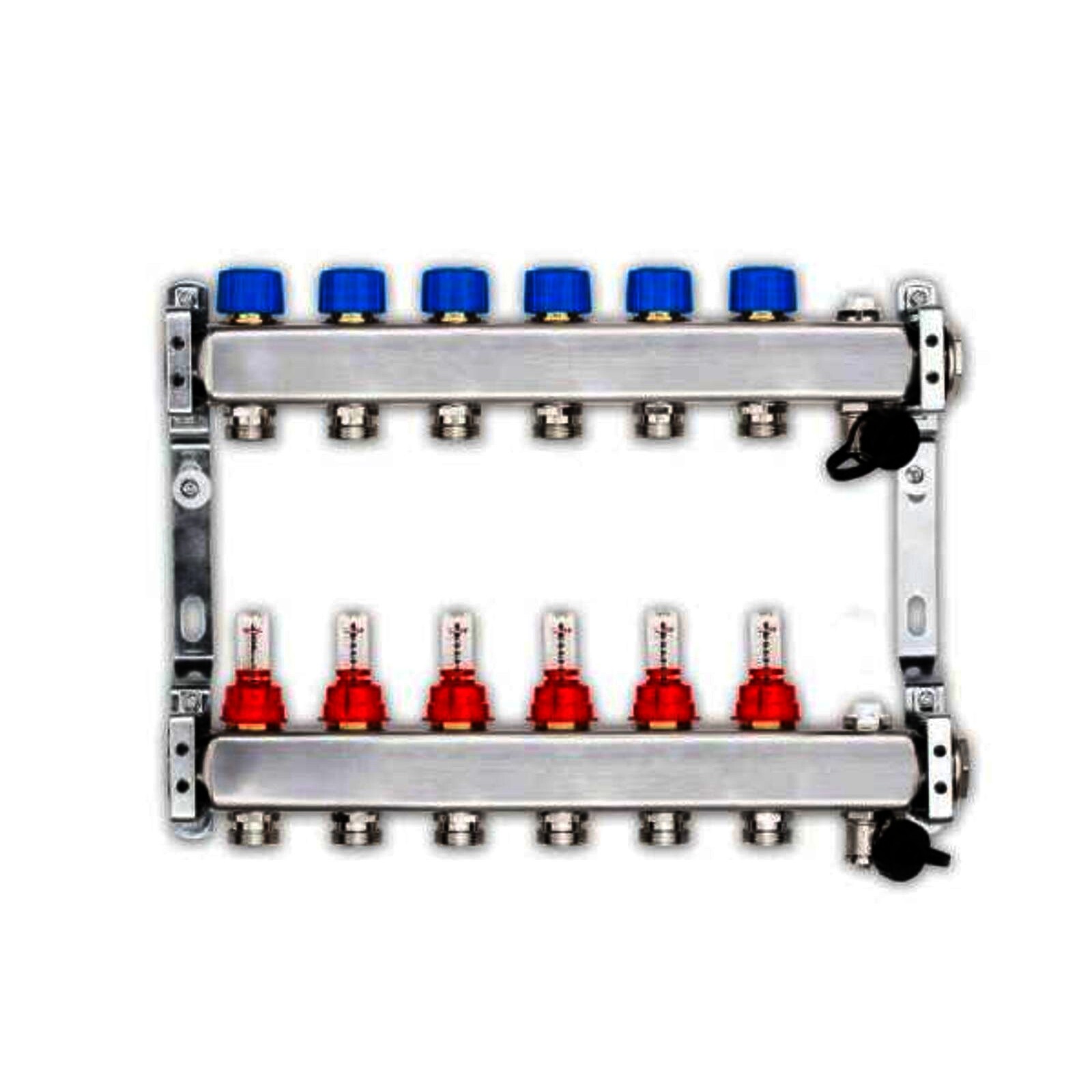 60 m² Set Tackersystem Rollbahn 20 mm WLG 045 16x2 Alu-Verbundrohr Raster 10 cm 6 Heizkreise LCD Regler 230 V + Zubehör