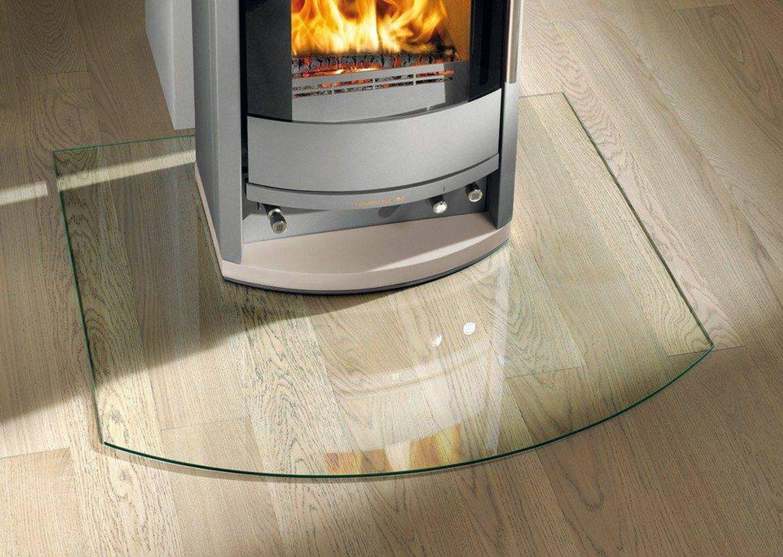 Haas+Sohn Bodenplatte Glas für Kaminofen D1 Quadrat Glas