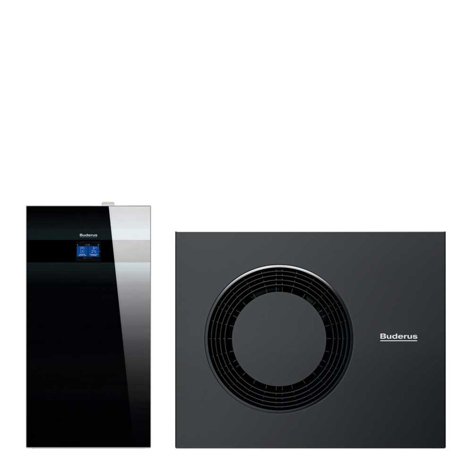Buderus Luft-Wasser-Wärmepumpe Logaplus M WLW186i-12 AR TP70 schwarz