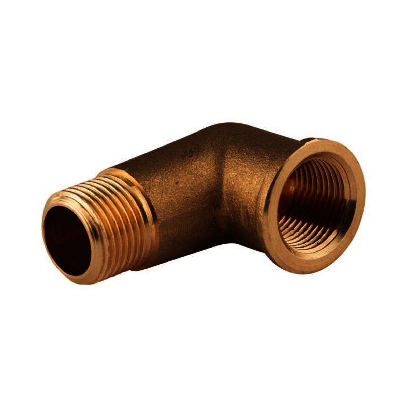 Messing Gewinde-Fitting 90° Winkel 3/8"IG - 3/8"AG (DN 10) - schwere Ausführung
