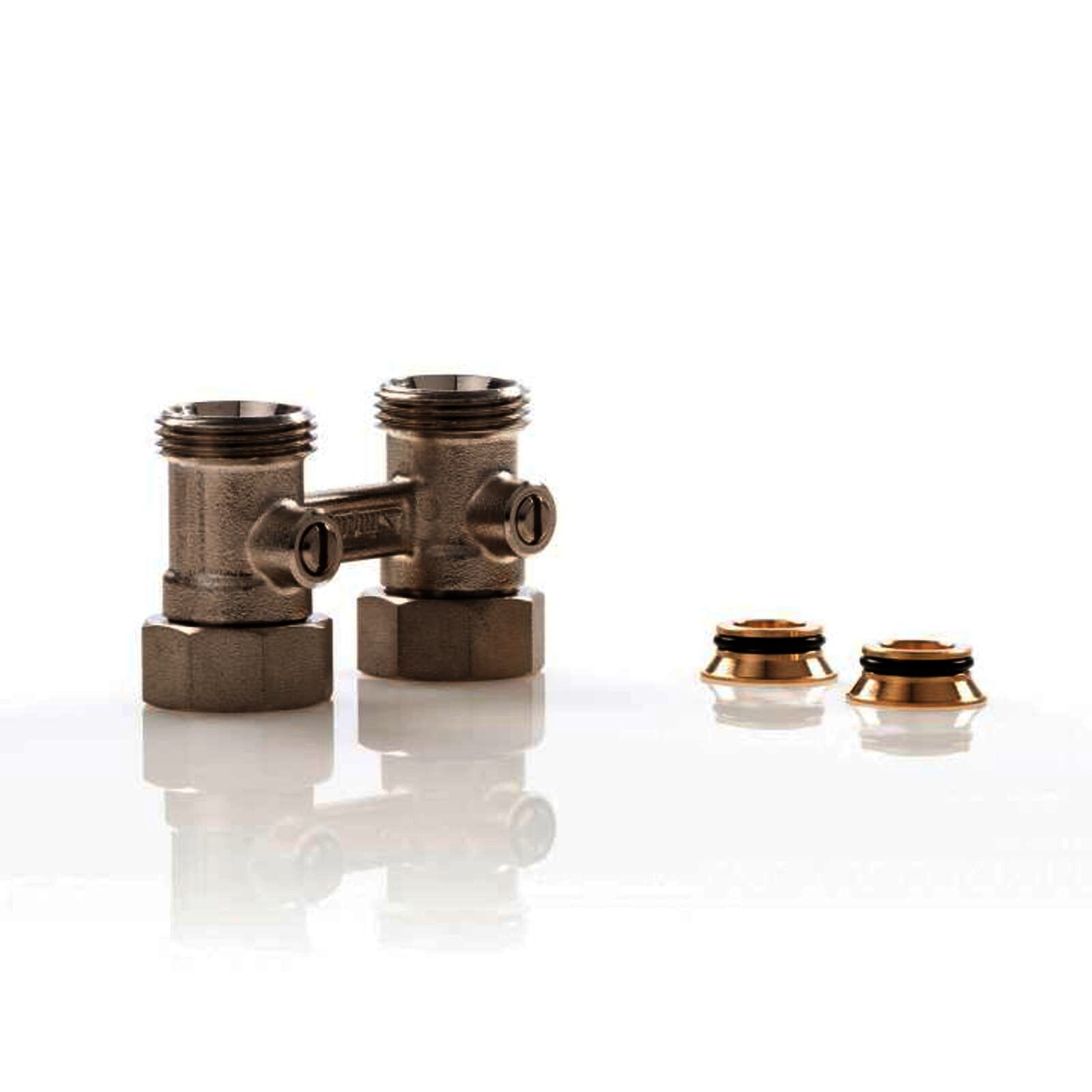 Simplex Hahnblock D2/50 Standard, Durchgangsform, für Heizkörper mit ¾ Zoll AG