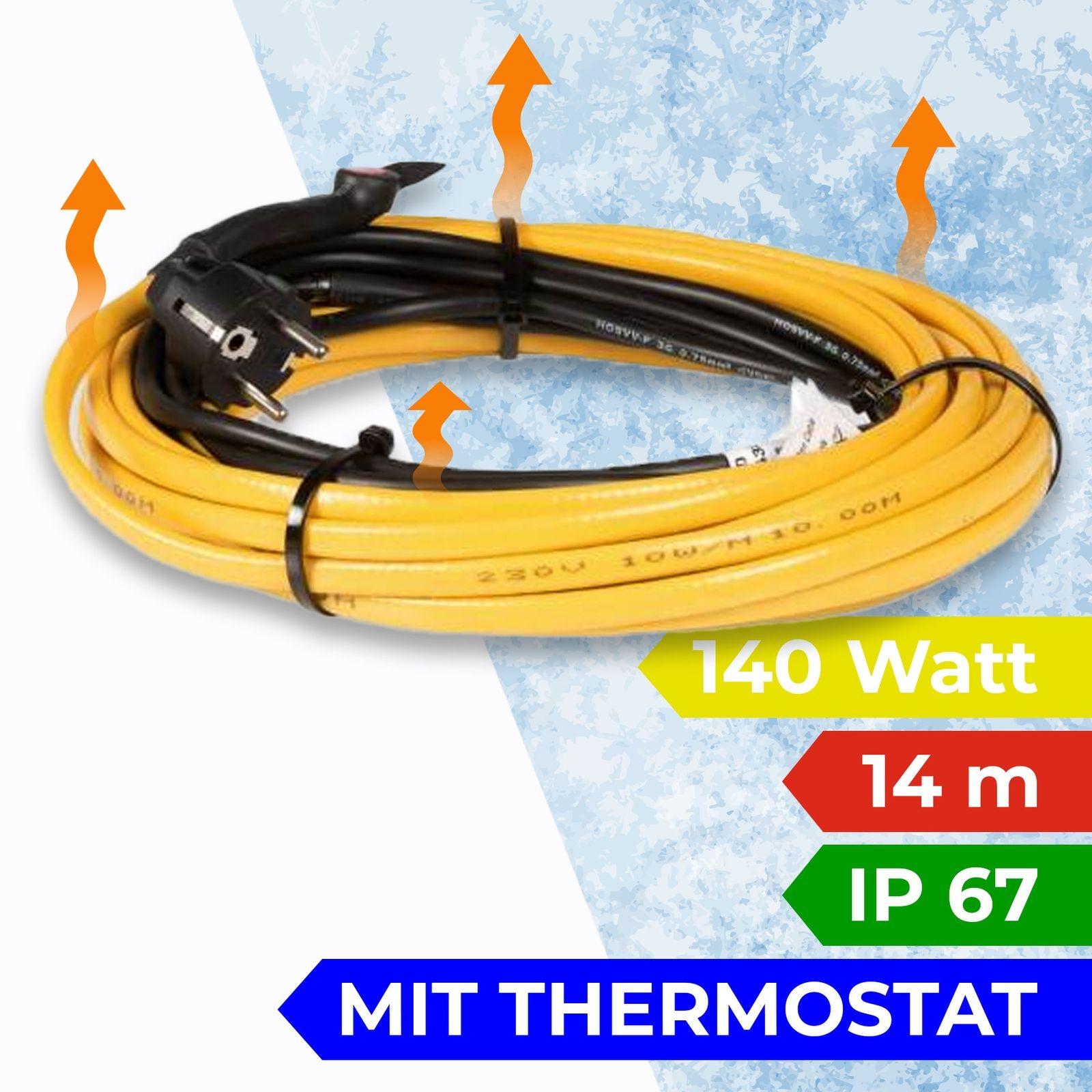 Rohrbegleitheizung Frostschutz-Heizleitung 14 m 140 Watt