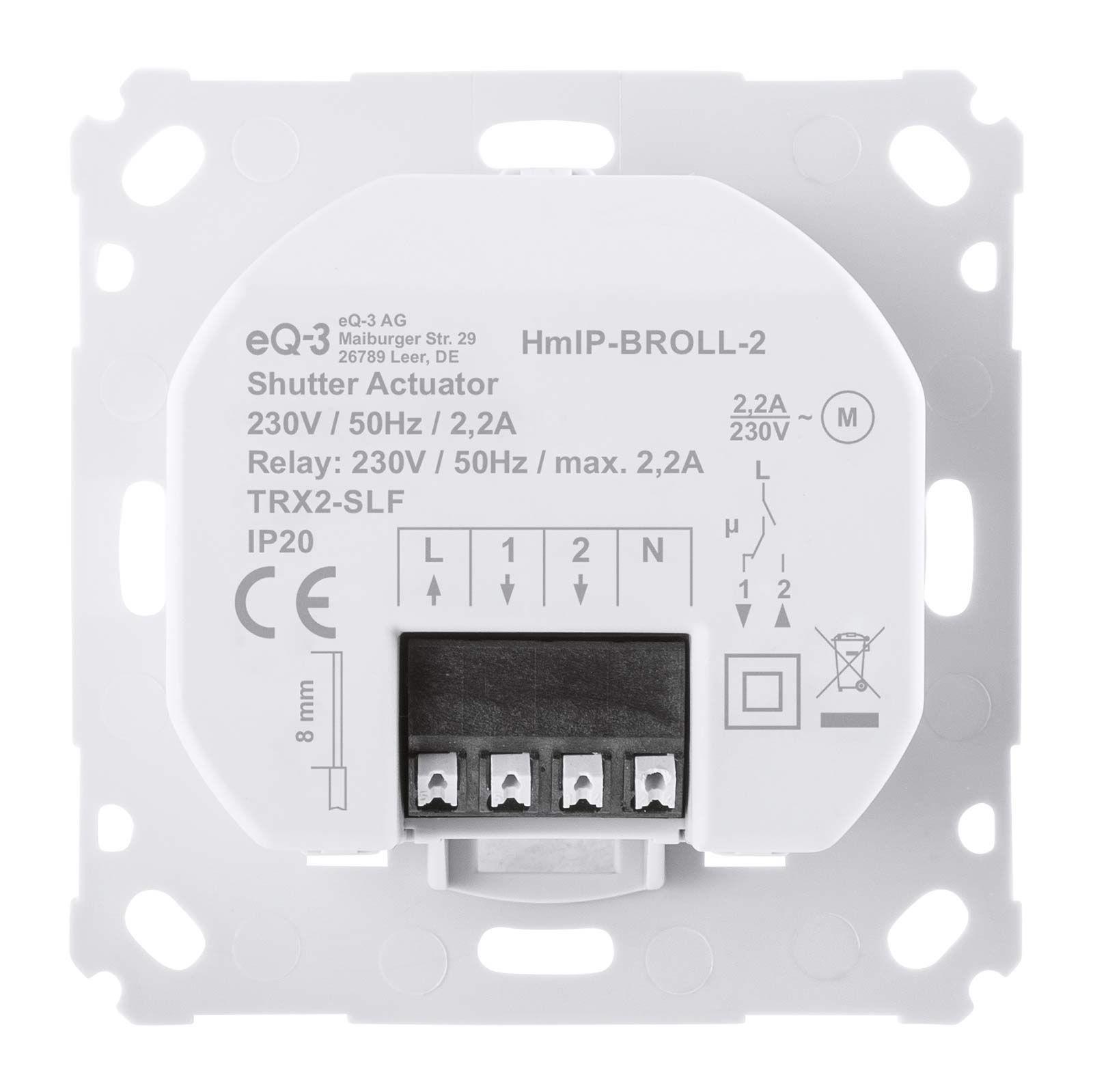 Homematic IP Smart Home Rollladenaktor für Markenschalter HmIP-BROLL