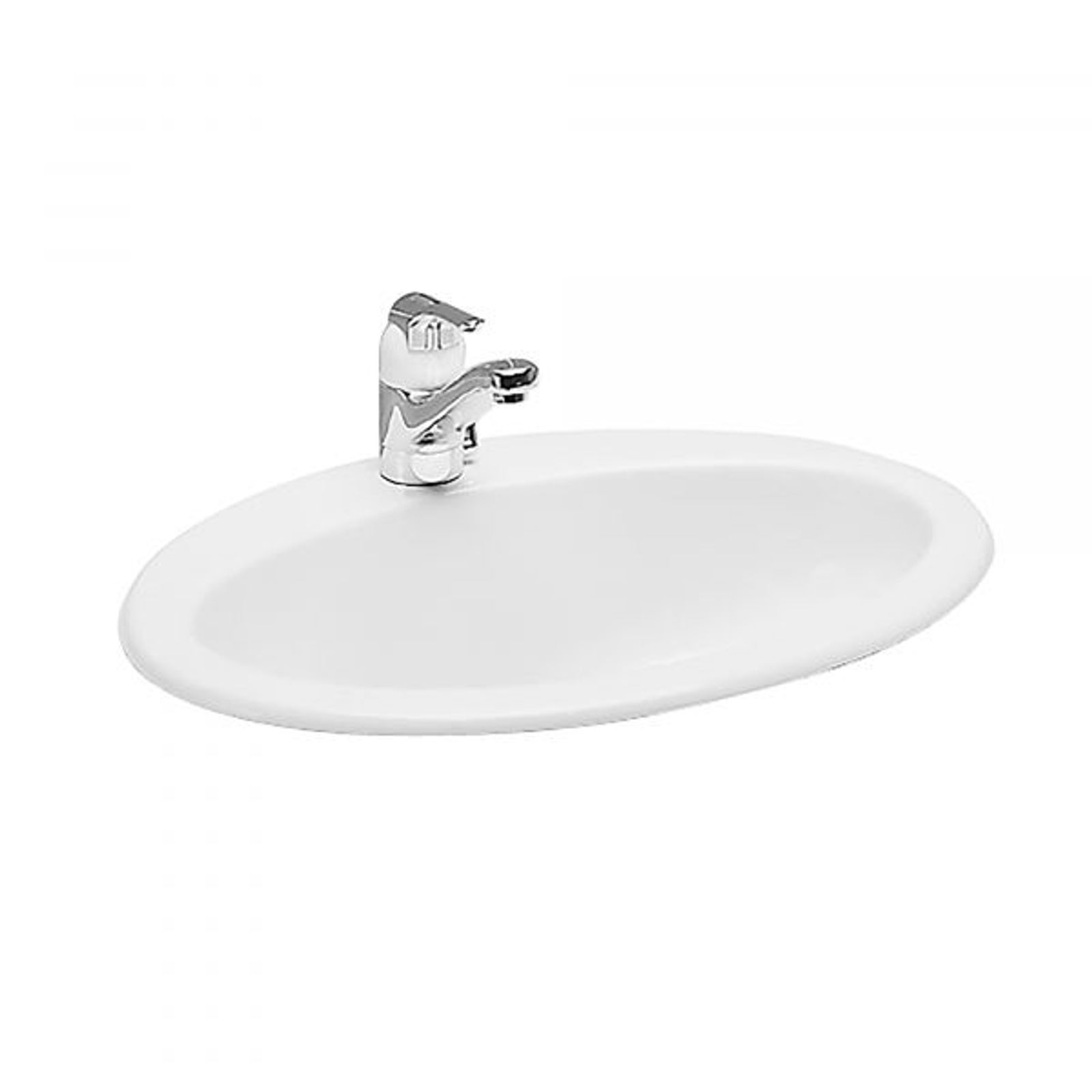 LAUFEN Einbau-Waschtisch INDOVA 811391 57x45cm für Einbau v oben m HL weiß
