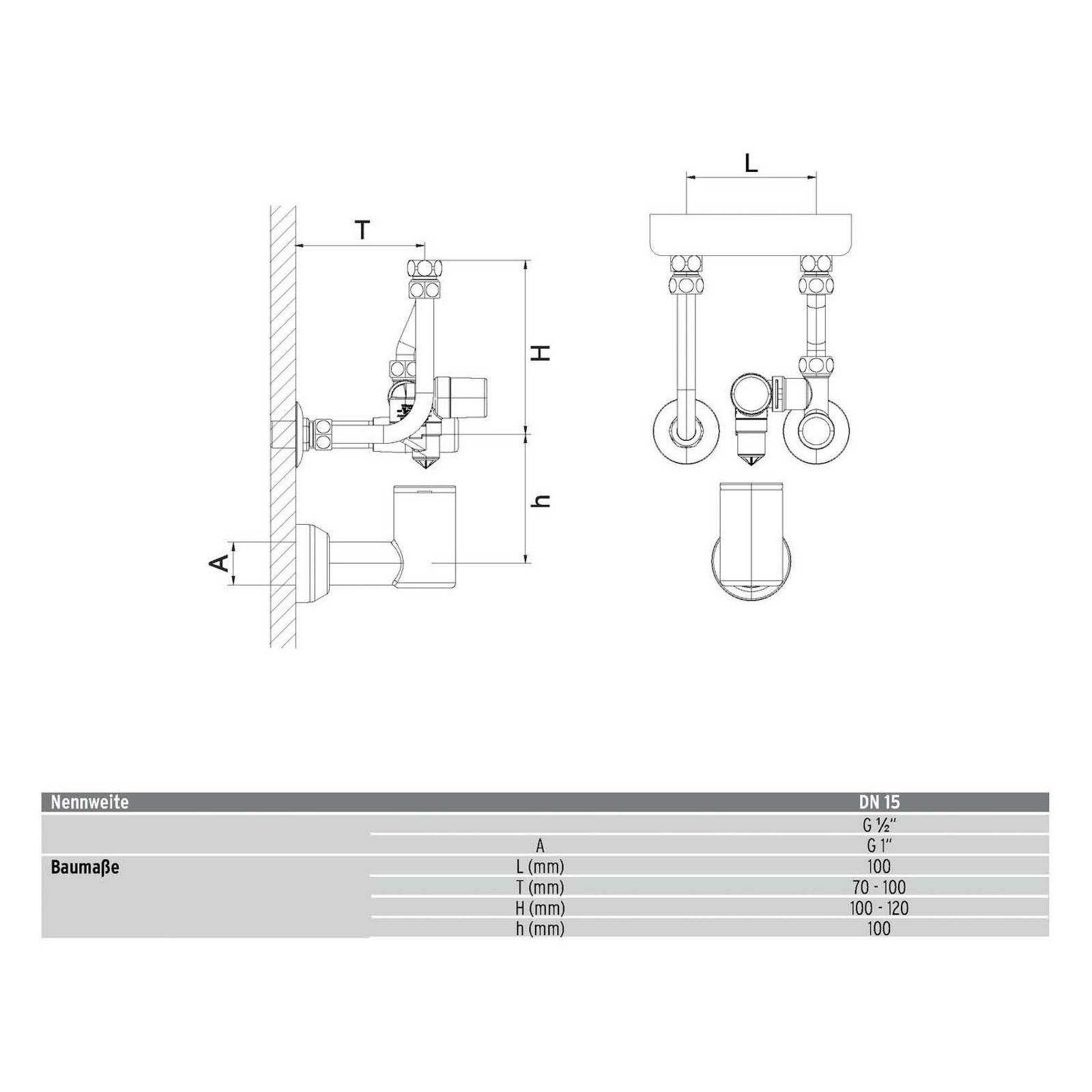 SYR Sicherheitsgruppe 323, DN 15, 6 bar, verchromt für Trinkwassererwärmer bis 200 Liter