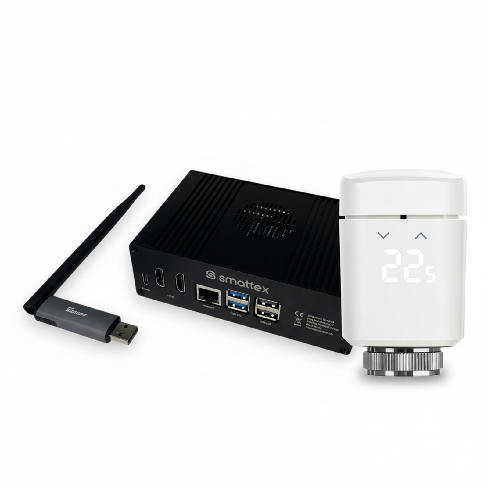 Home Assistant Black Plug & Play Set, 8 GB, 256 SSD inkl. Eve Thermo - Smartes Heizkörperthermostat