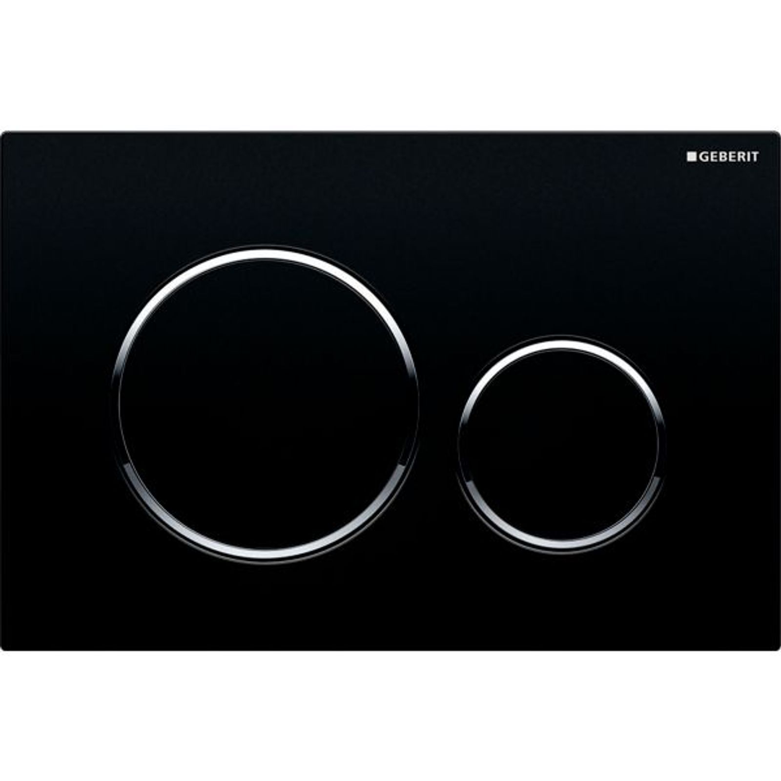 Geberit BetPl Sigma20 für 2-Mengen-Sp schwarz glanzchrom schwarz