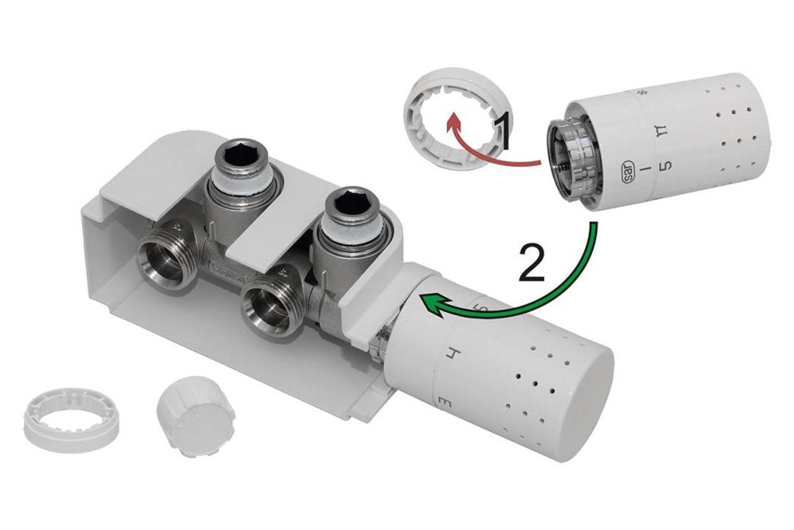 Simplex Design Anschlussarmatur / Multiblock-Set - Anschluss links