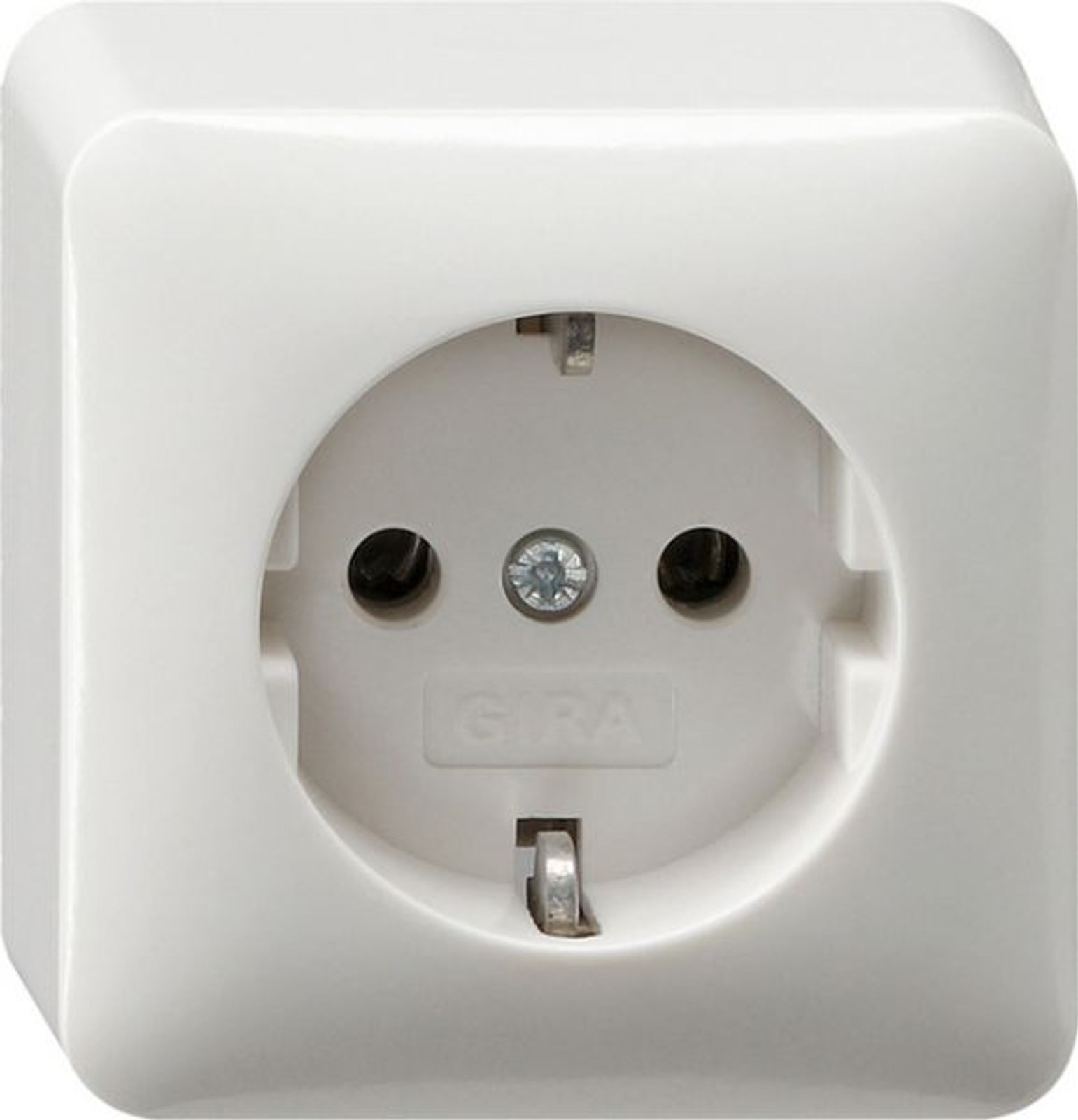 Gira Steckdose 1-fach reinweiß mit AP IP20 AP 044013 Schutzkontakt