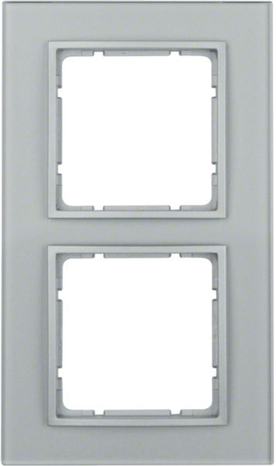 Berker 10126414 Glasrahmen 2fach, B.7, Glas alu/alu matt, lackiert