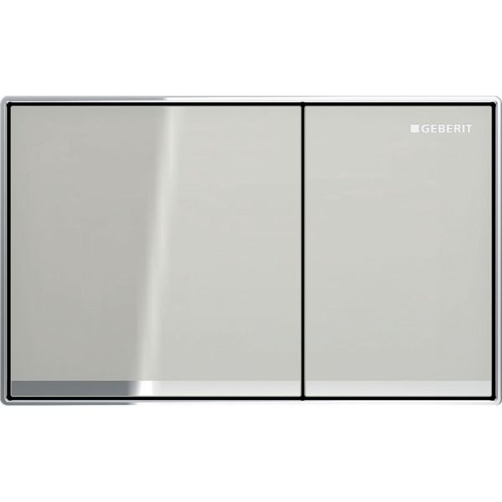 Geberit BetPl Omega60 für 2-Mengen-Sp sand-grau verspiegelt hgl -verchromt