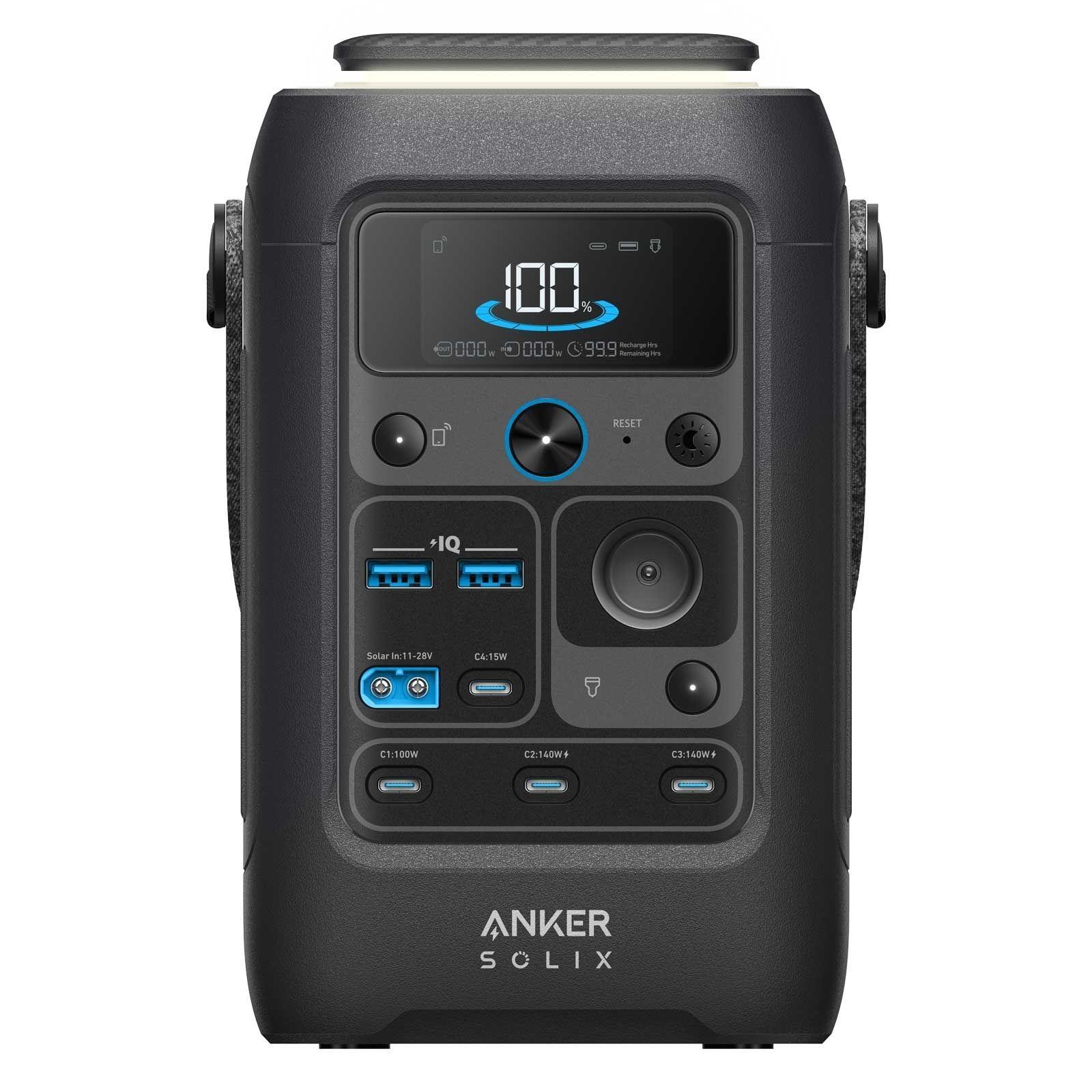 Anker SOLIX C300X DC + PS100X Set – Tragbare Powerstation mit 100W Solarpanel