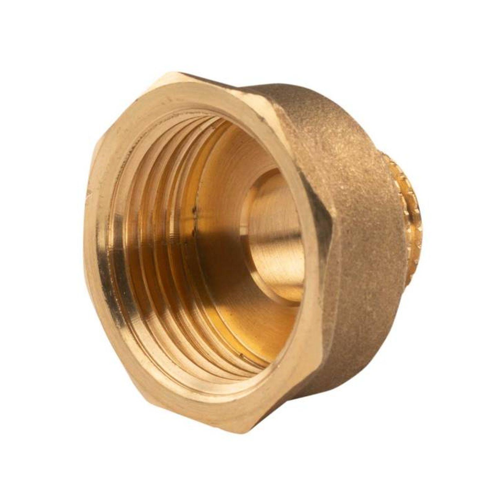 Messing Gewinde-Fitting Reduzierstück 1"IG (DN 25) - 1/2"AG (DN 15) - schwere Ausführung
