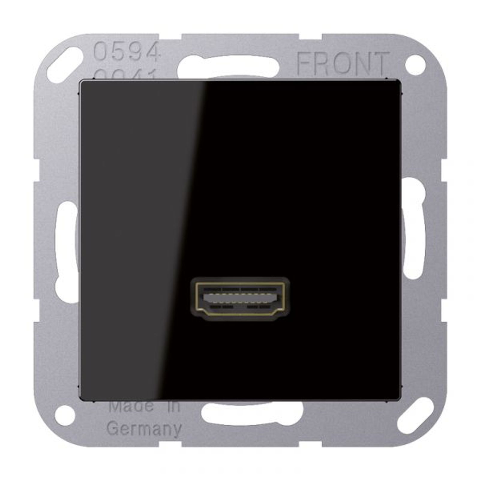 Jung HDMI-Steckdose UPmont Kanaleinb schwarz A M  1112 SW 1HDMI RAL9005