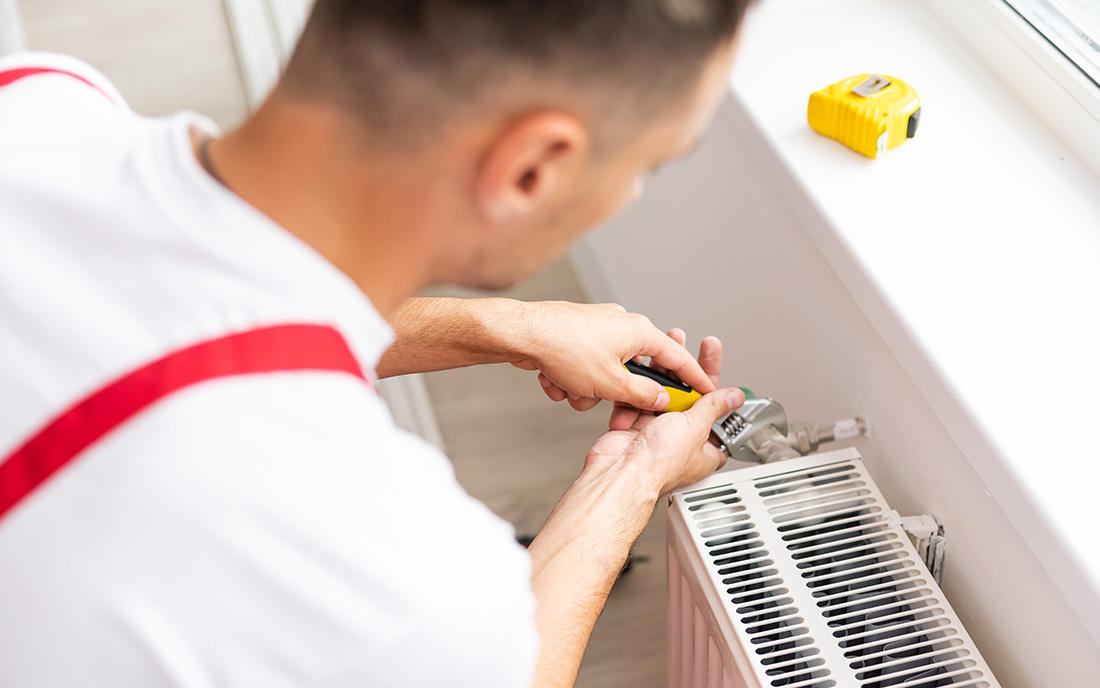 Reparatur eines Heizkörpers