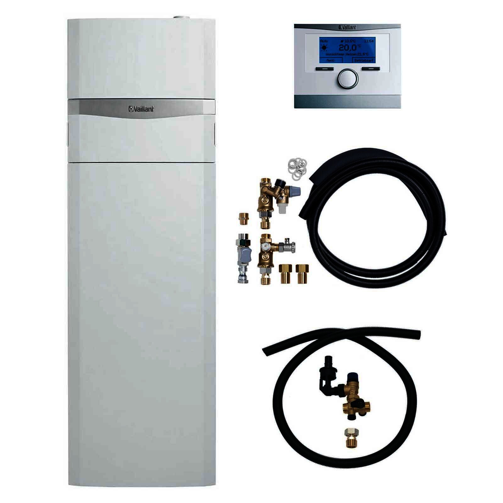 Vaillant Gas-Kompaktgerät Paket 1.336/5 ecoCOMPACT VSC 206/4-5 90 E, multiMATIC VRC 700/6, Anschlussset
