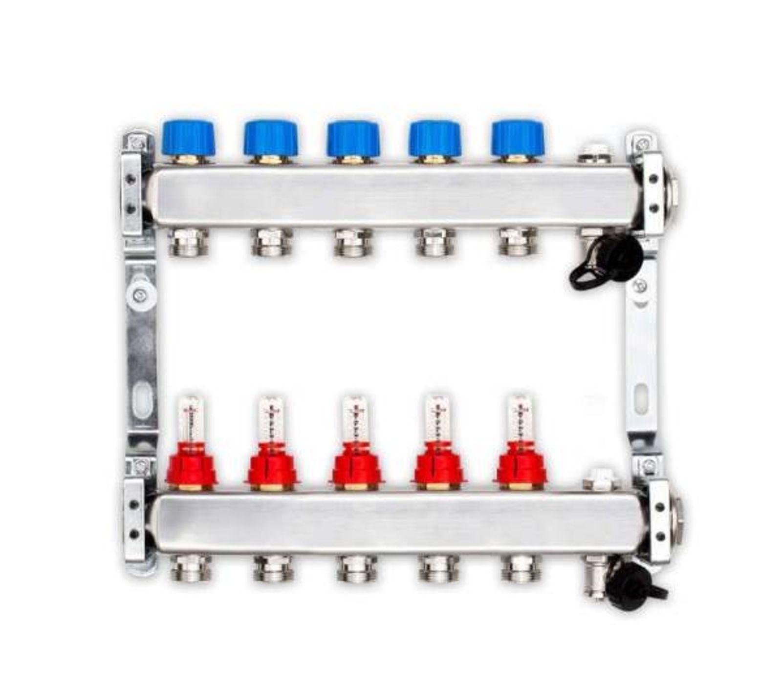 50 m² Set Noppensystem 35 mm WLG 040 16x2 PE-RT Rohr Raster 10 cm 5 Heizkreise LCD Regler 230 V + Zubehör