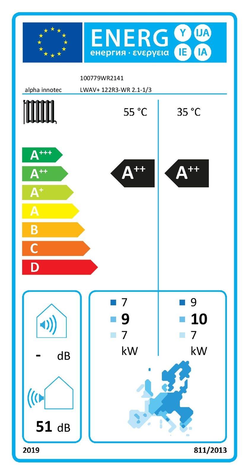 alpha innotec alira V-line - LWAV+ 122R3-WR 2.1-1/3 - Luft/Wasser-Wärmepumpe invertergeführt zur Außenaufstellung