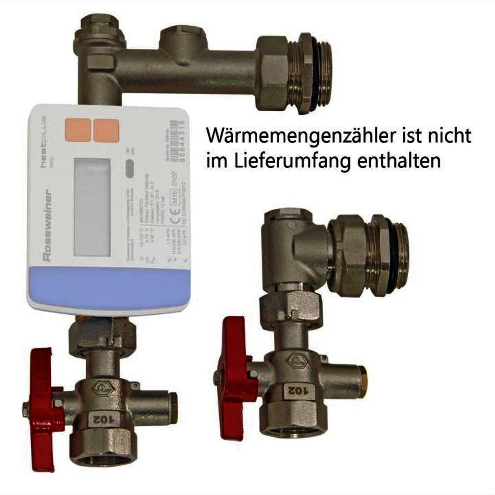 Wärmemengenzähler-Einbauset vertikal