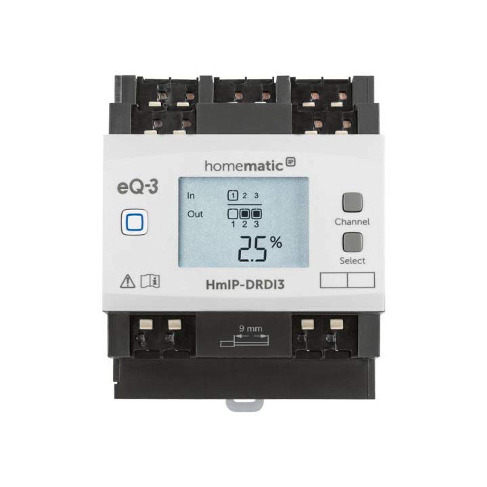 Homematic IP Smart Home Funk-Dimmaktor für Hutschienenmontage, HmIP-DRDI3, 3-fach