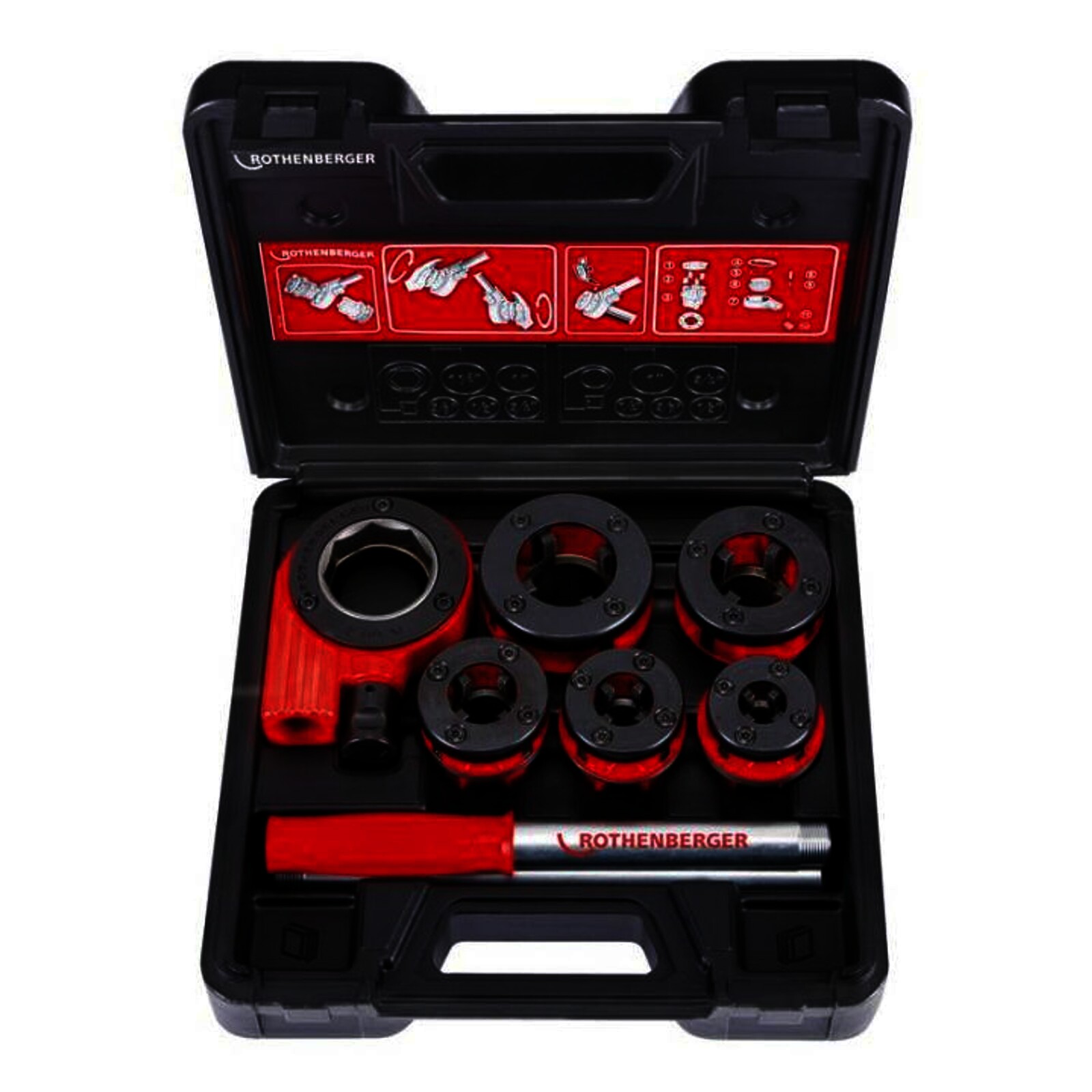 Rothenberger Ratschen-Gewindeschneidkluppen Set SUPER Cut 3/8 - 1 1/4 Zoll