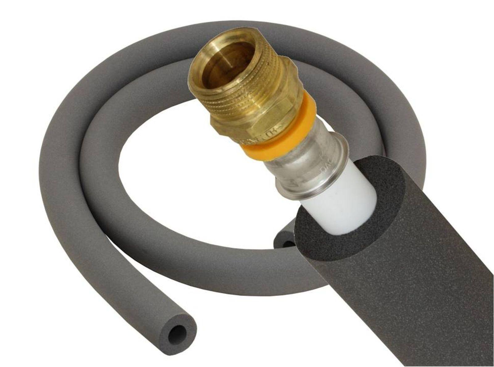 Kautschuk Rohrisolierung Rohrdämmung 50% gemäß GEG/EnEV 2 Meter 18 x 10 mm