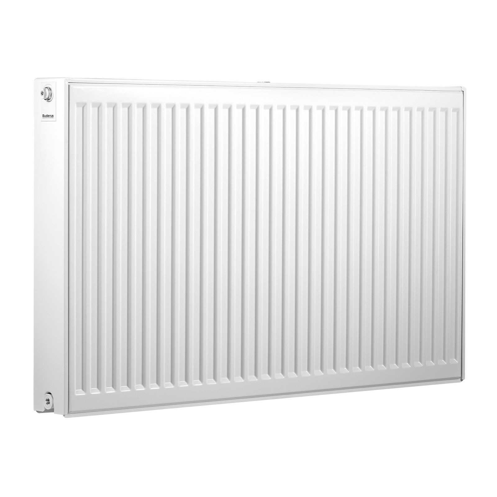 Buderus C-Profil.2 Logatrend Flachheizkörper Typ 33, 900 x 700 mm, Ausführung FMS, mit Stopfen