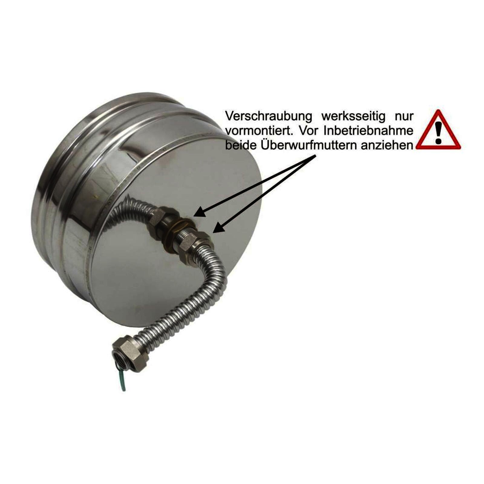 Schornstein justierbares Fußteil 5 m Set Edelstahl DW DN 200