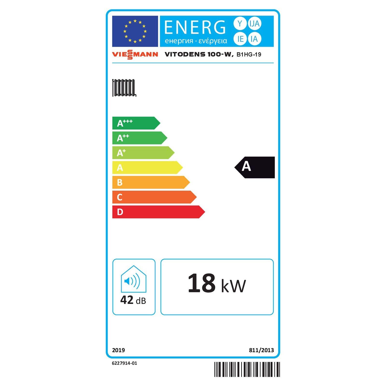 Viessmann Gas-Brennwerttherme Vitodens 100-W 19 kW Wandgerät Einzelbelegung Typ B1HG