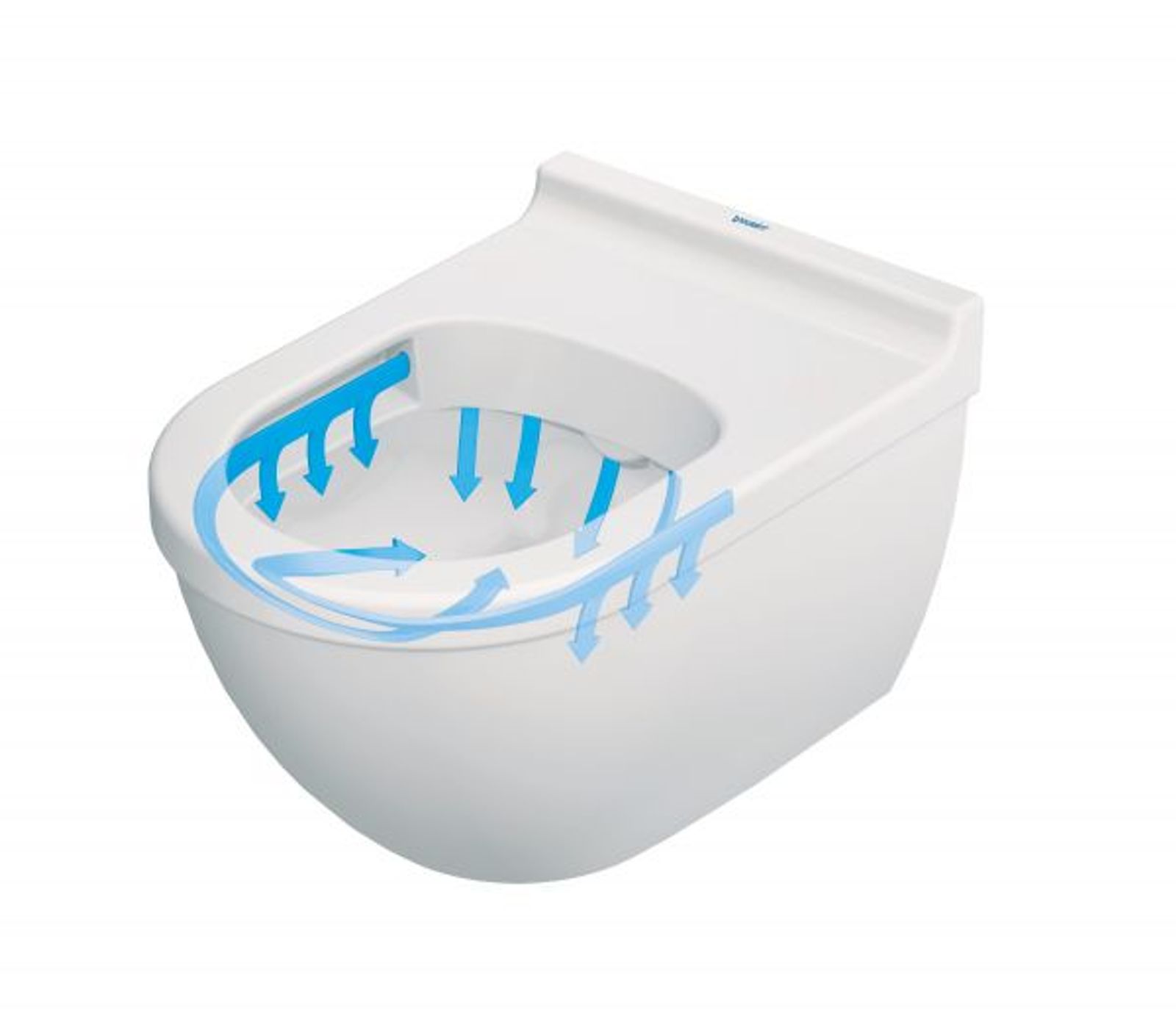 Wand-WC Starck 3 540 mm Tiefspüler, rimless, Durafix, weiß