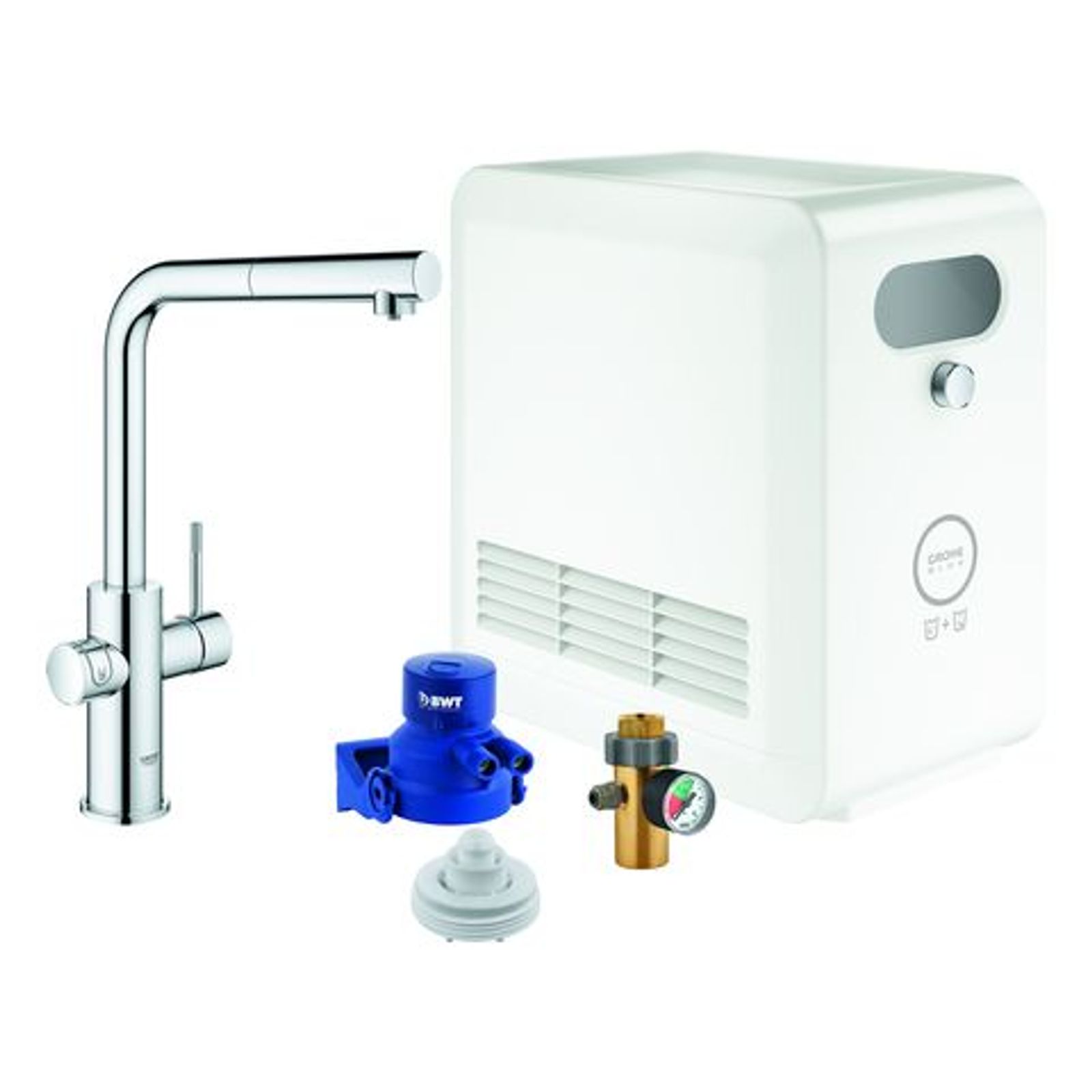 GROHE Starterkit GROHE Blue Professional 31326_2 L-Auslauf auszb. BT/WIFI chrom