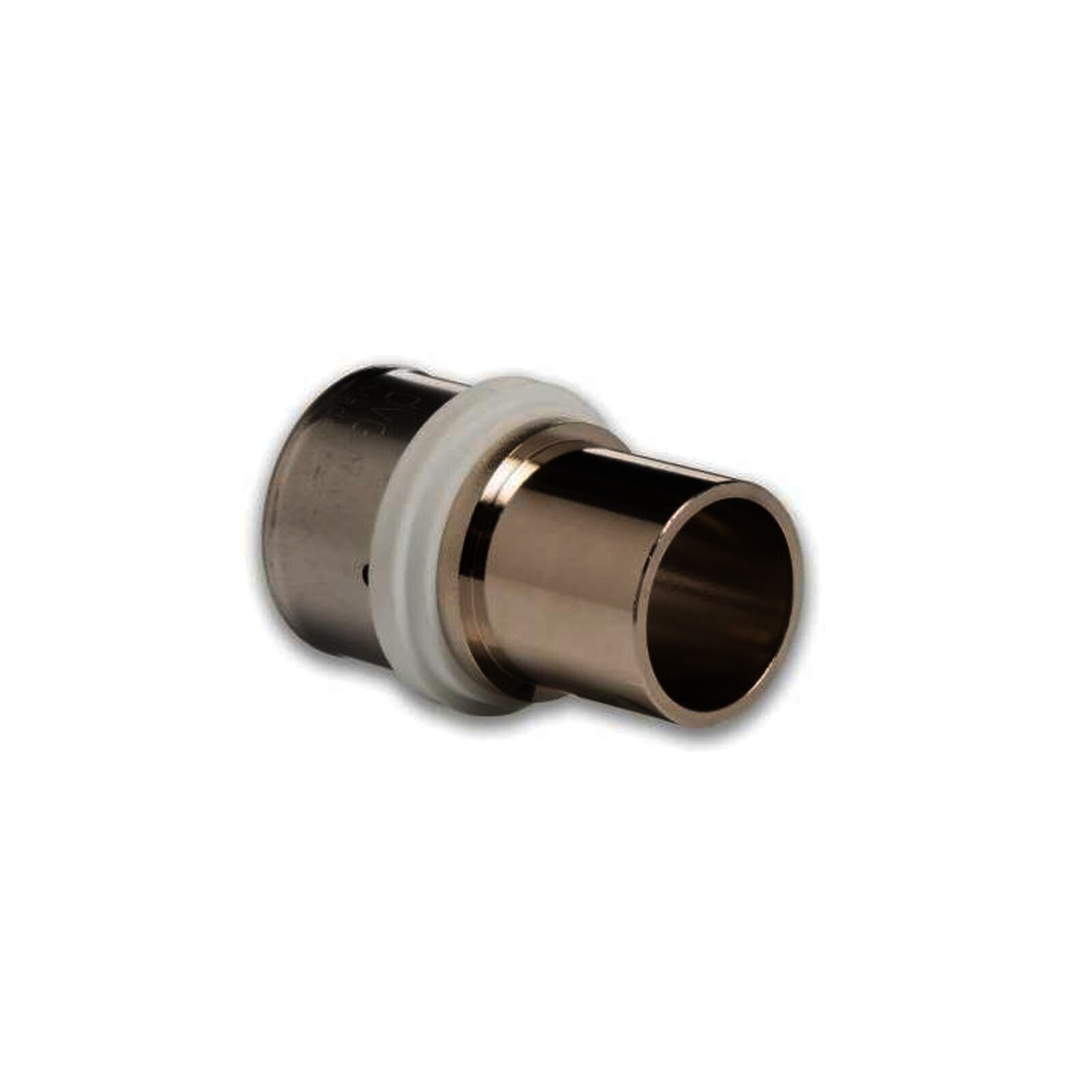 Selfio-Press Aluverbund Pressfitting  Übergang Kupferrohr 32 x 3 mm - 28 mm (Pressanschluss) vernickelt TH + U Kontur