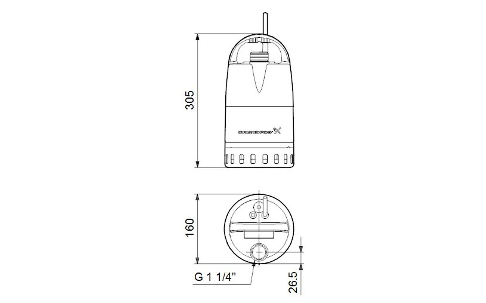 Grundfos Schmutzwassertauchpumpe Unilift CC 5 M1