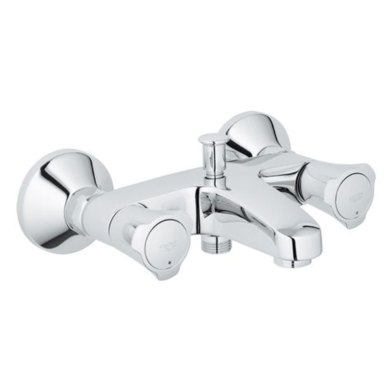 2-Griff-Wannenbatterie Costa 25450_1 DN15 Wandmontage chrom