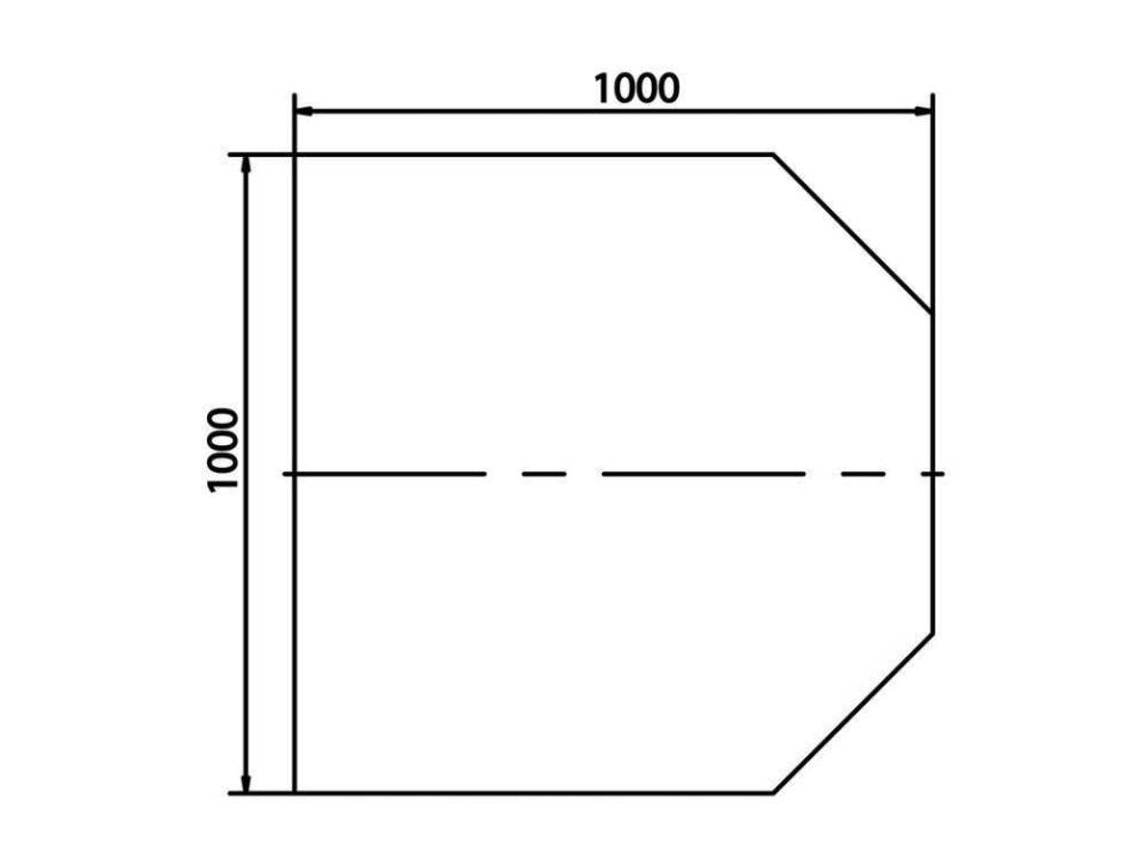 Haas+Sohn Bodenplatte Glas für Kaminofen D1 Quadrat Glas