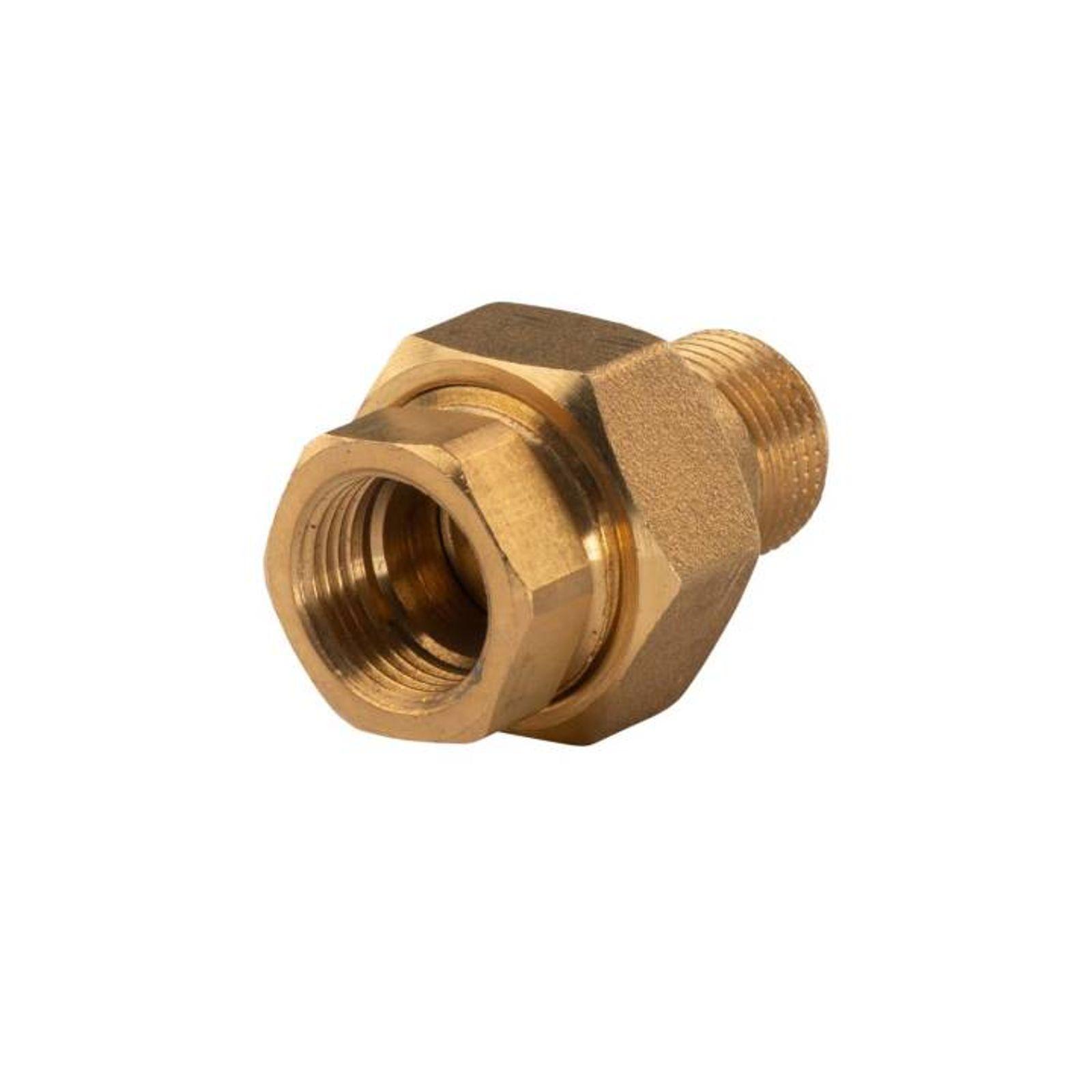 Messing Gewinde-Fitting Verschraubung gerade 3/8 " IG - 3/8" AG (DN10) - schwere Ausführung
